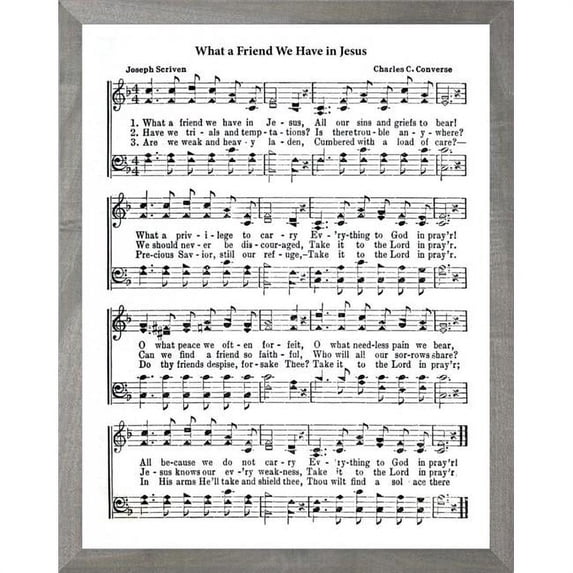 Beechdale Frames 224921 11 x 14 in. What a Friend We Have in Jesus Framed Art - Hymn