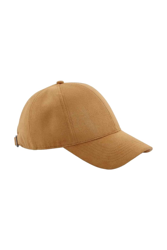 Adult 6 Panel Faux Suede Cap
