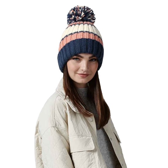 Beechfield Adult Hygge Striped Beanie
