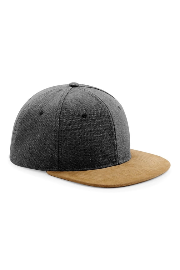 Faux Suede Peak Snapback Cap (Pack of 2)