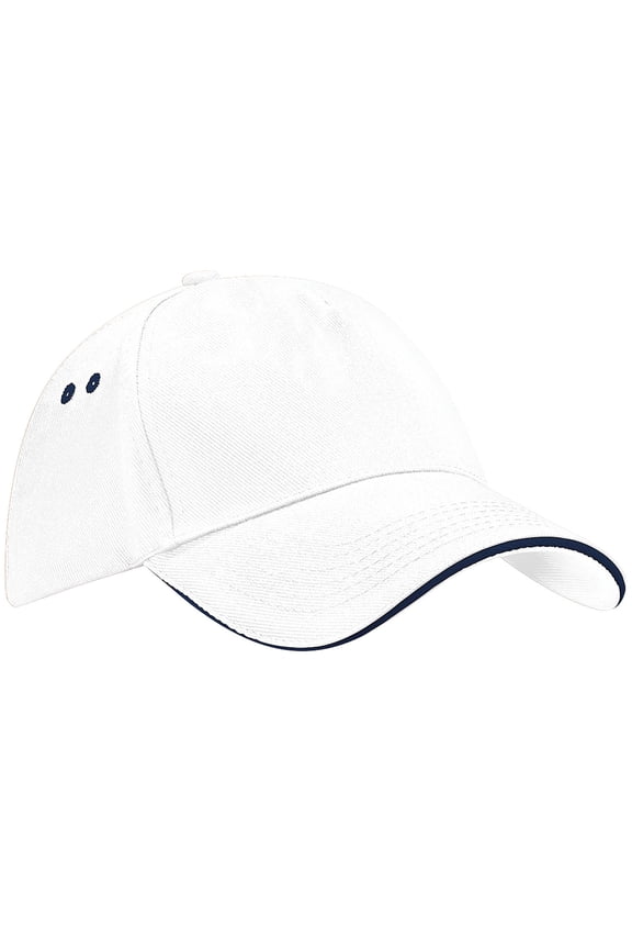 Ultimate 5 Panel Contrast Baseball Cap With Sandwich Peak (Pack of 2)