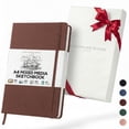 thumbnail image 1 of Beechmore Books A4 Sketchbook – 8.5x11" Premium Vegan Leather Bound Large Sketch Book Hardcover With 156 Thick 160gsm Perforated Ivory Pages, Blank Sketch Pad, Gift Boxed, Back Pocket Ribbon Bookmark, 1 of 8