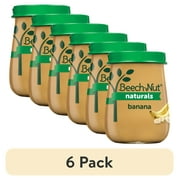 (6 pack) Beech-Nut Naturals Stage 1 Baby Food, Banana, 4 oz Jar