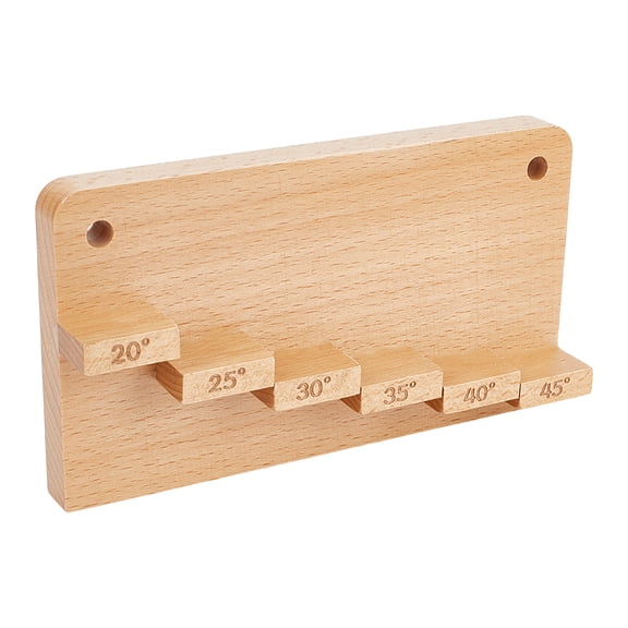 Beechwood Honing Gauge Block Sharpening Angle Fixture Rectangle Edge Sharpener for Woodworking Chisels and Planes (20/25/30/35/40/45)