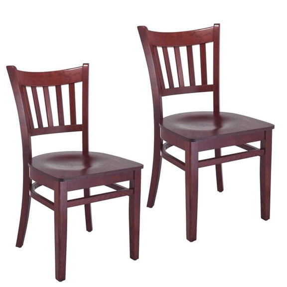 Beechwood Mountain 004SS-M 18 in. Stahr Beech Solid Wood Side Chair - Mahogany