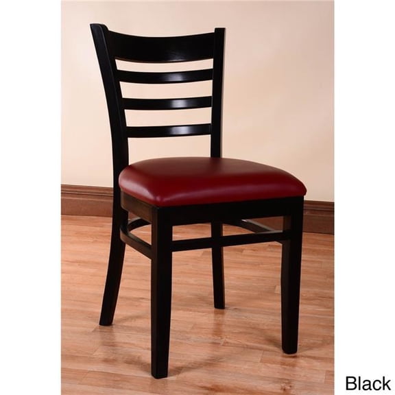 Beechwood Mountain 005S-B Litton 18 in. Upholstered Beech Side Chair - Black
