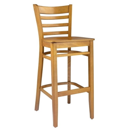 Ladderback Bar Stool in Cherry with Wood Seat