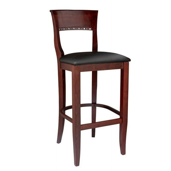 Beechwood Mountain Beidermier 30" Bar Stool in Mahogany and Black