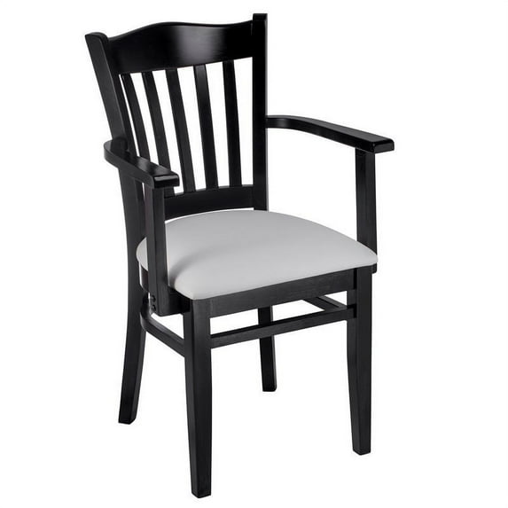 Beechwood Mountain Hybrid Dining Arm Chair in Black and Cream