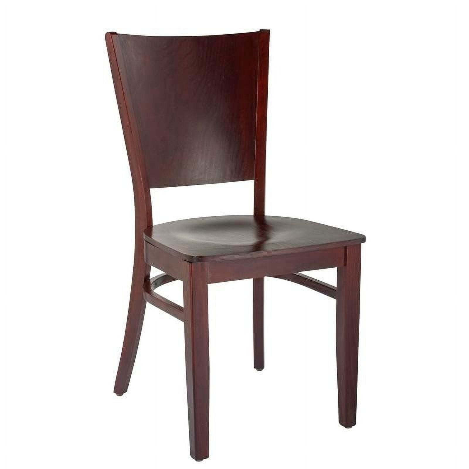 Hendrix Side Chair in Walnut with Wood Seat (Set of 2)