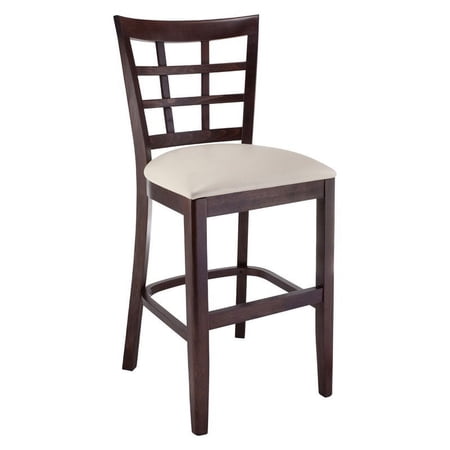 Beechwood Mountain Lattice 24" Counter Stool in Walnut and Cream