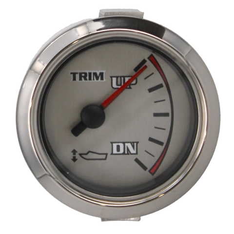 Beede Boat Trim Gauge 960716 | Ranger Euro Gray Mercury Yamaha 2 Inch