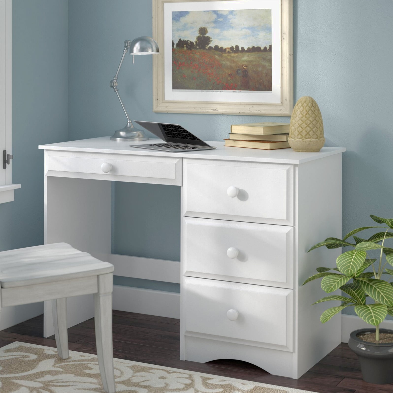 Beedle Solid Wood Desk Walmart