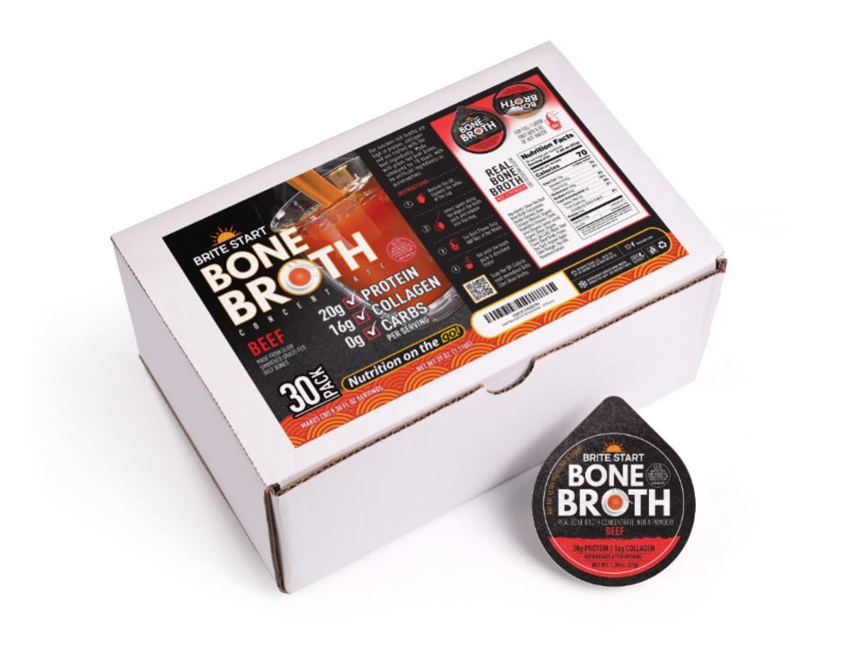 Brite Start Beef Bone Broth Shelf-Stable 30 Pack
