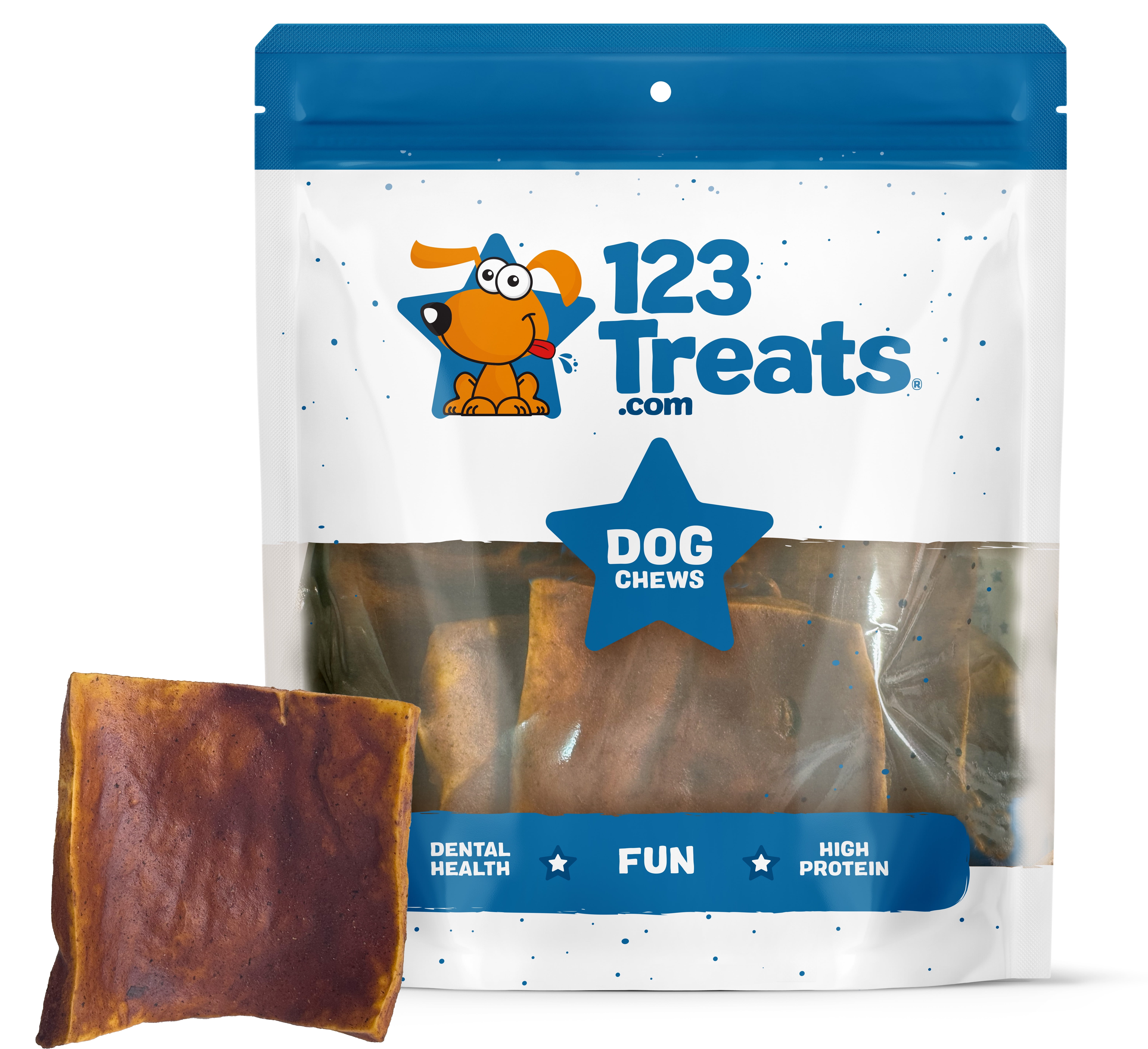 Beef Cheek Beef Basted (2 pounds) chews for dogs by 123Treats