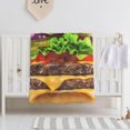 thumbnail image 1 of Beef Cheeseburger Flannel Blanket Realistic Food Fleece Throw Cozy Soft Lightweight Novelty Blankets for Bed Couch Travel Decor Gifts All-Seasons Non-Shedding 40"x30", 1 of 1