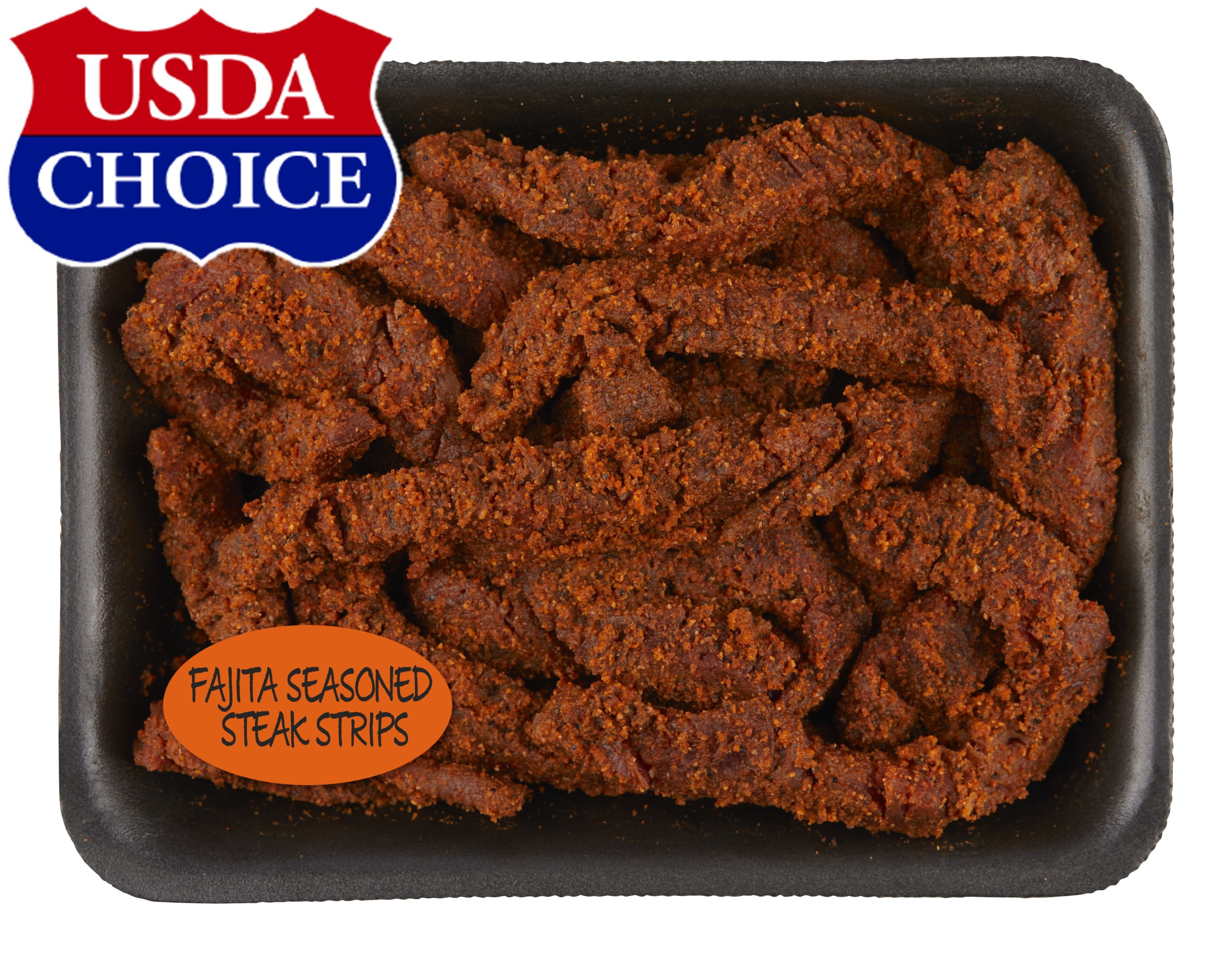 Beef Choice Angus Fajita-Seasoned Pre-Cut Strips, 0.53 - 1.7 lb Tray