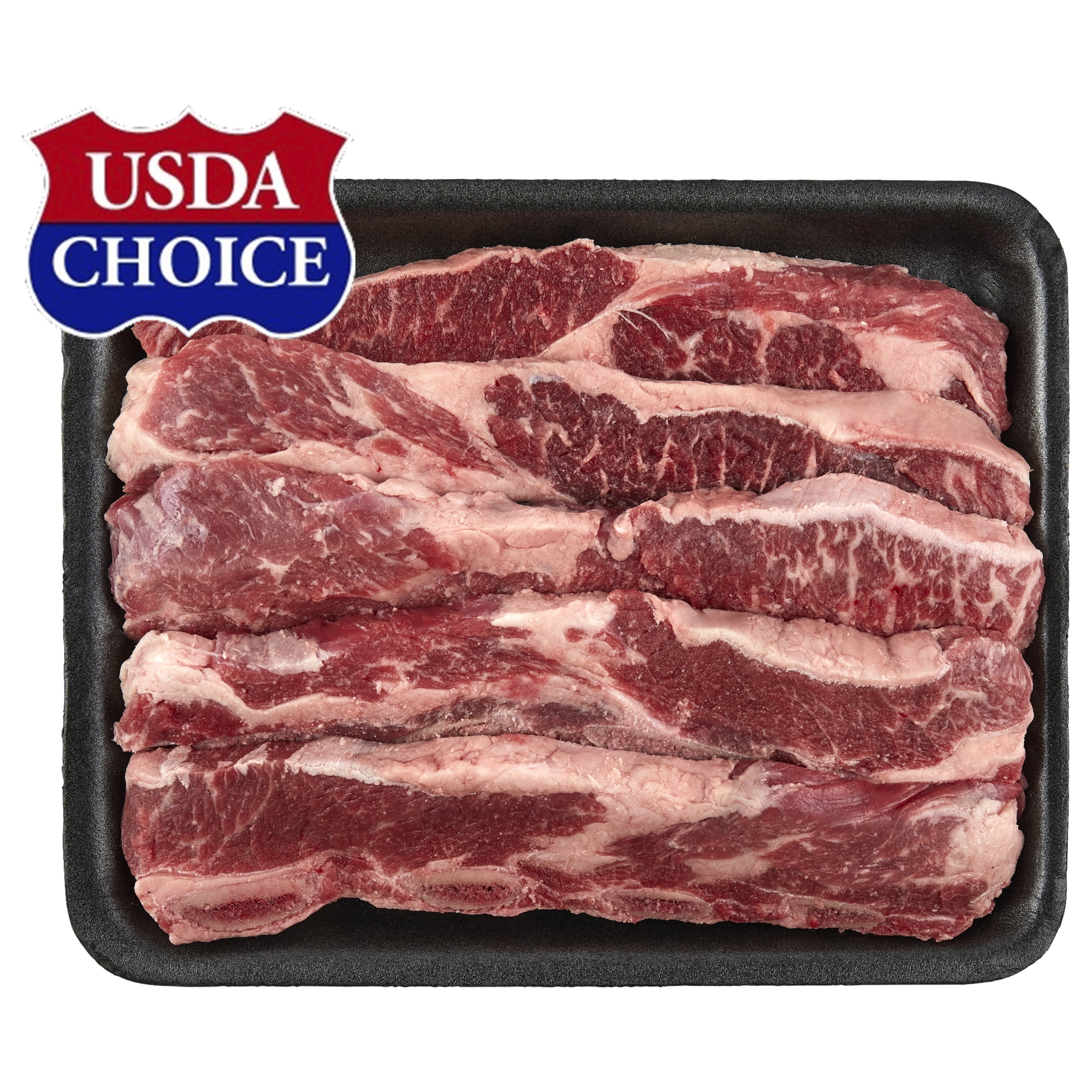 Beef Choice Angus Flanken Style Ribs Thin 135 18 Lb Tray 