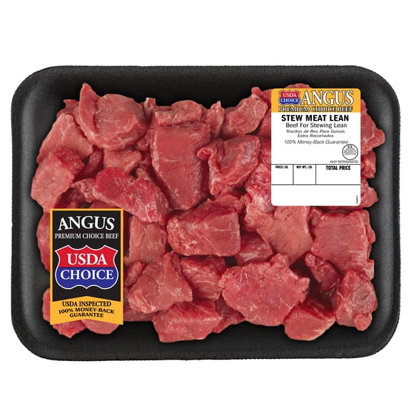Beef Choice Angus Lean Stew Meat, Tray, Fresh, 0.75 - 1.25 lb