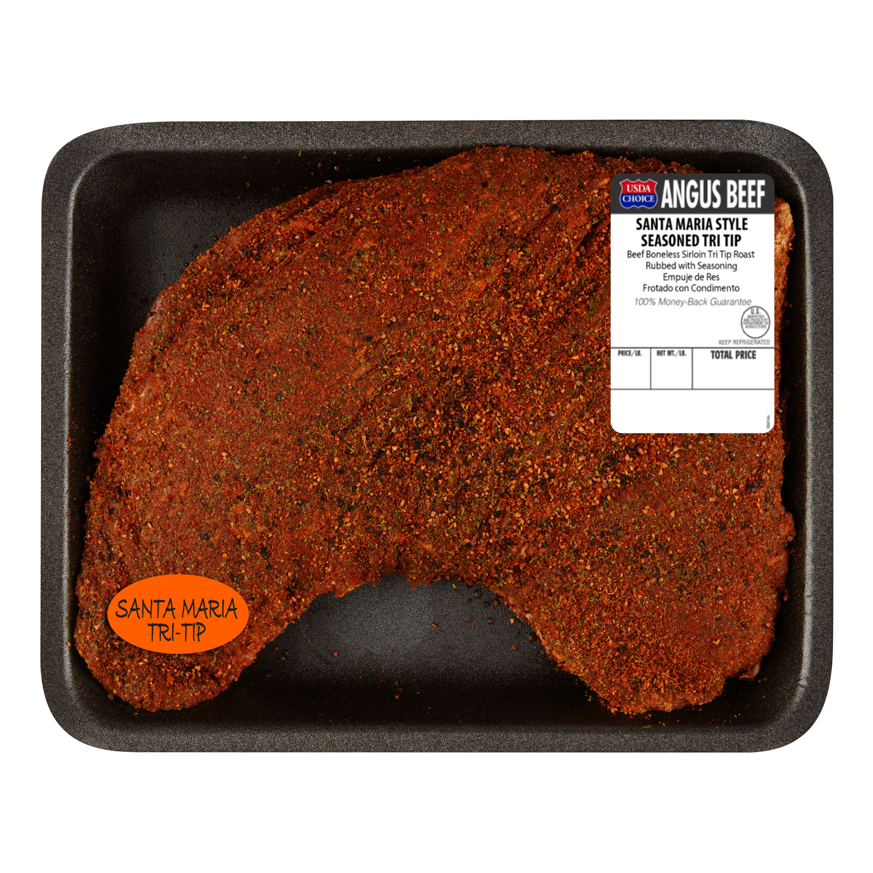 Beef Choice Angus Seasoned Tri Tip Roast, 2.34 - 3.32 lb Tray - Walmart.com