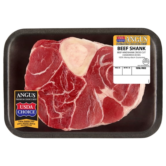 Beef Choice Bone-In Angus Shank, 0.49 - 1.50 lb Tray