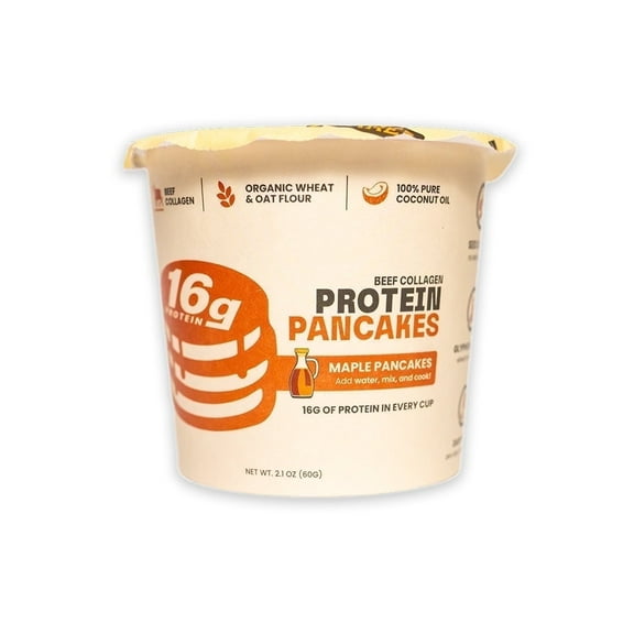 Beef Collagen Protein Pancakes, Maple Pancakes, Dry Mix, Dairy Free, 12-pack
