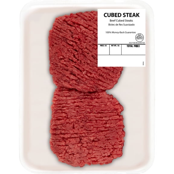Beef Cubed Steak, Fresh, 0.5 - 0.9 lb Tray