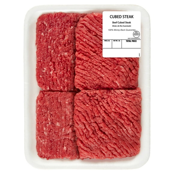 Beef Cubed Steak, Tray, Fresh, 0.73 - 2.05 lb