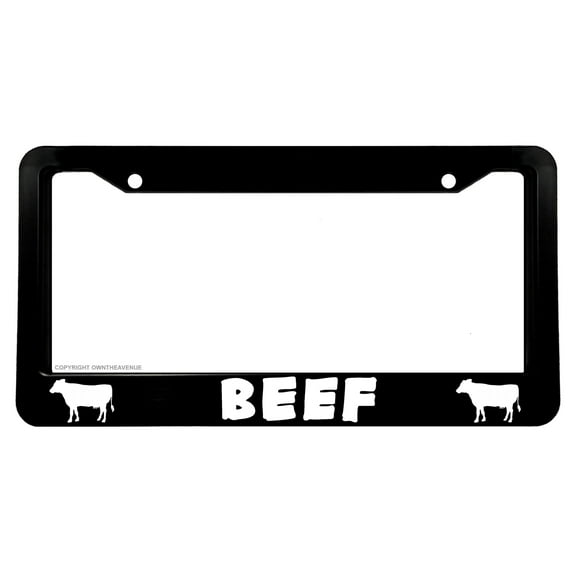 Beef Eat Bull Farmer Cattle Funny Joke Car Truck License Plate Frame