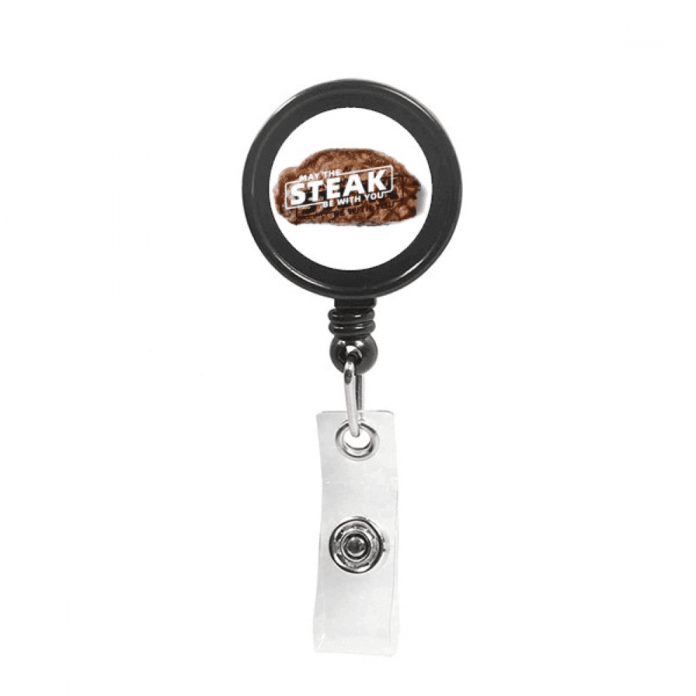 Beef Food Meat Give Art Deco  Fashion Retractable Keychain Badge Holder ID Badge