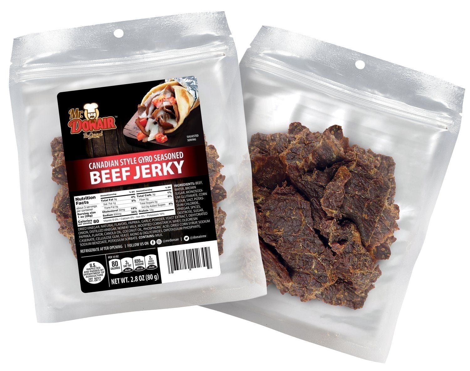 Beef Jerky-Canadian Style Gyro - 12-2.85oz.