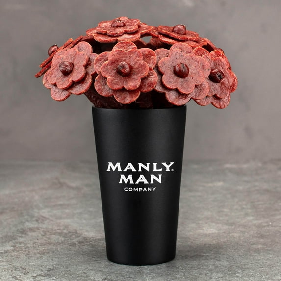 Beef Jerky Flower Bouquet - Black Steel Edition