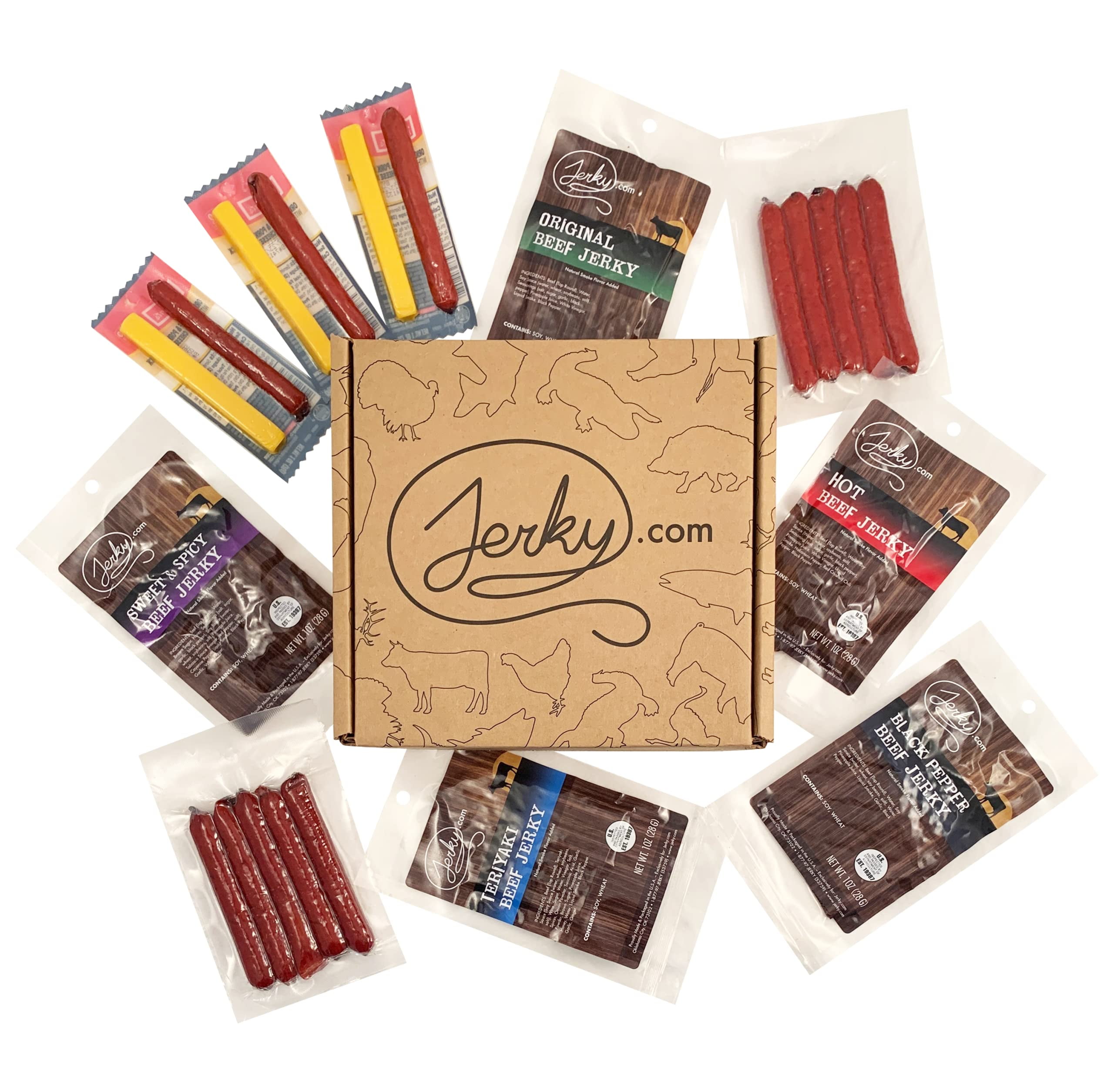 Beef Jerky Gift Box STF9 for Men 21 Pieces of Beef Jerky & Beef Meat