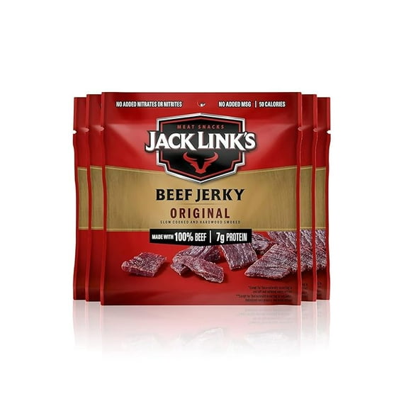 Beef Jerky, Original, Multipack Bags - Flavorful Meat Snacks for Lunches, Ready to Eat Protein Snacks, Individual Packs - 7g of Protein, Made with 100% Beef - 0.625 oz ()