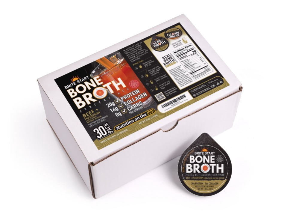 Brite Start Beef Mushroom Bone Broth 30 Pack