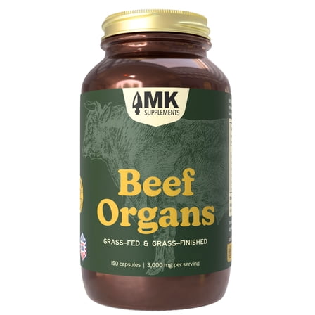 Grass-Fed Beef Organs Supplement - 150 Capsules (30-Day Supply)