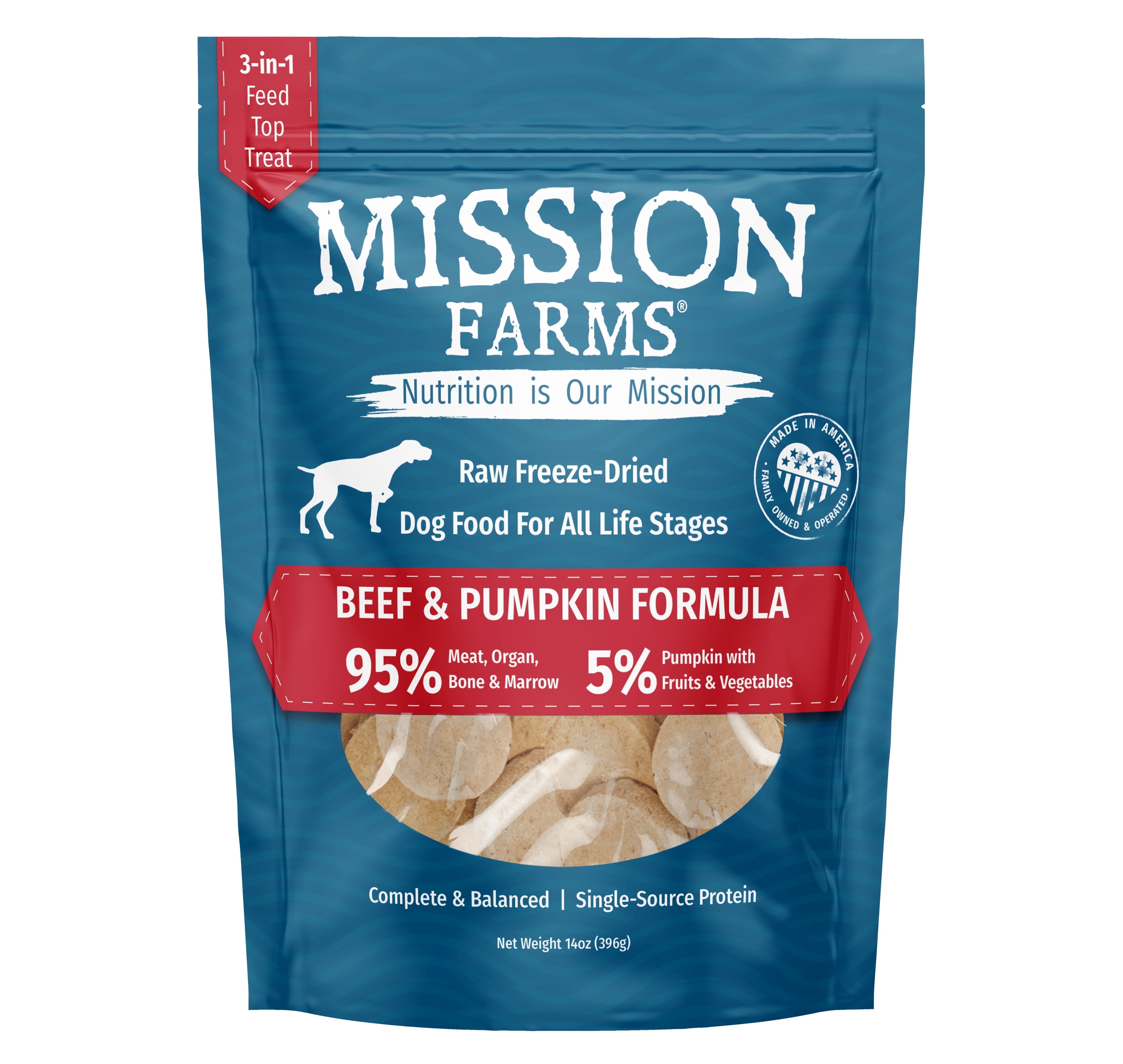 Beef & Pumpkin Freeze-Dried Dog Food