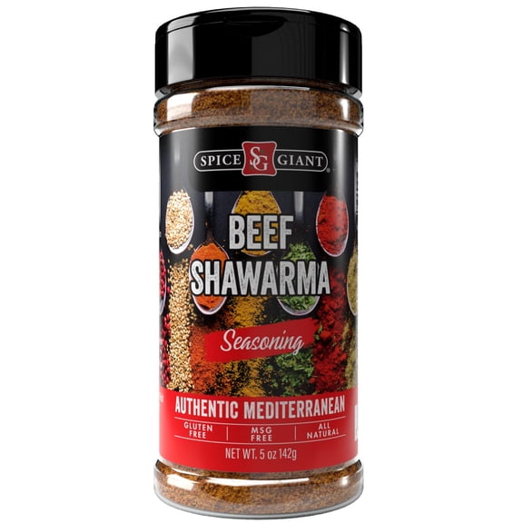 Beef Shawarma Seasoning 5 oz | Beef Shawarma Spice | All Purpose Ground Beef, Steak, Chicken, Seafood & More Seasoning | Authentic Mediterranean Blend, Middle Eastern.