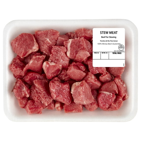Beef Stew Meat, Tray, Fresh, 0.75 - 1.25 lb