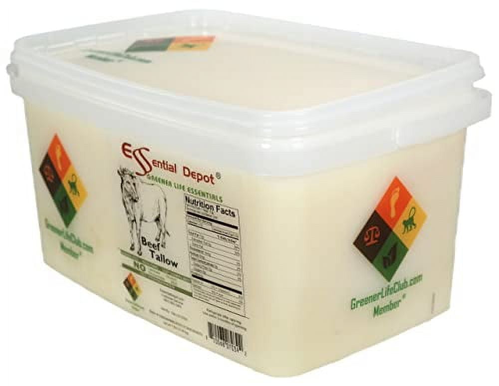 Beef Tallow 7 lbs in a PP Pail Grass Fed NonGMO Keto Friendly Food Grade Free from