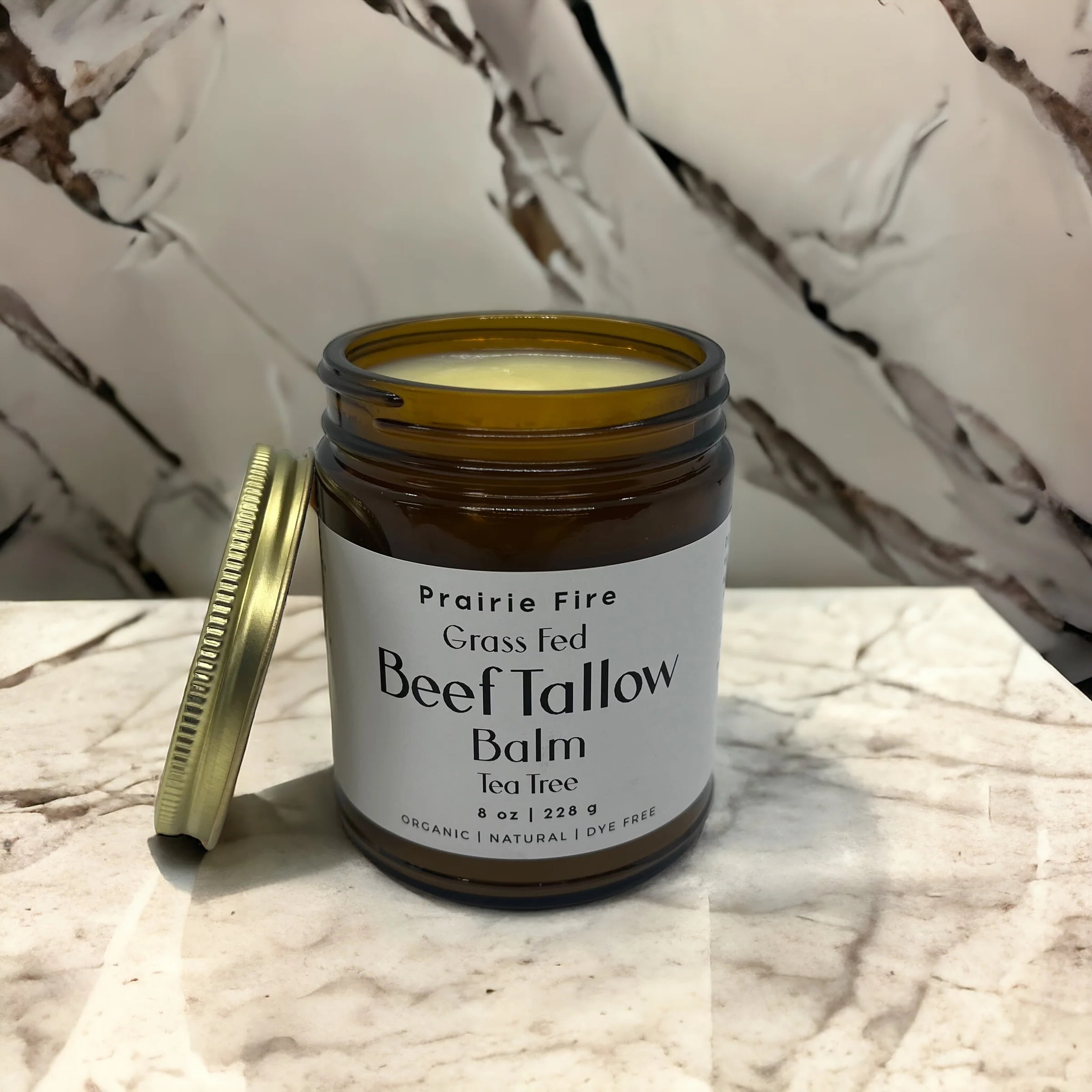 Beef Tallow Balm 8 oz Organic Pure Suet Grass Fed and Finished