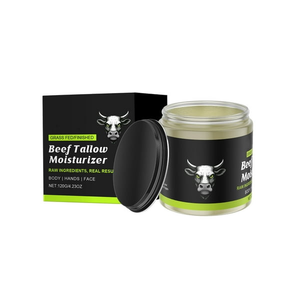 Beef Tallow Balm for Sensitive Skin,Beef Tallow,Facial And Body Moisturizer Handmade Cow,Beef Tallow Face Moisturiser,Beef Tallow for Skin Care,Natural Handmade Lotion Cream(120g/4.23oz)