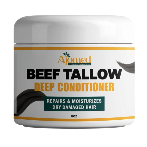 Beef Tallow Deep Conditioner | tallow conditioner Treatment for Dry  Damaged Hair | Handmade hair mask - Detangler- dreadlock hair moisturizer 8oz