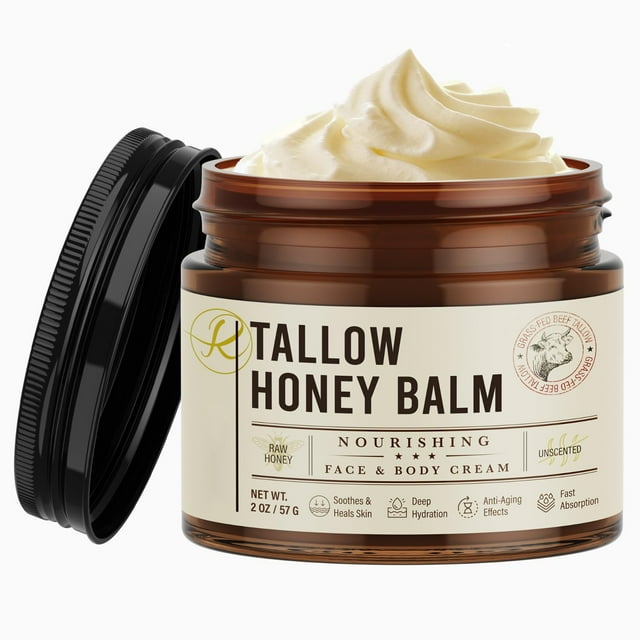 Beef Tallow For Skin Care: Fed Beef Tallow And Balm Unscented Natural