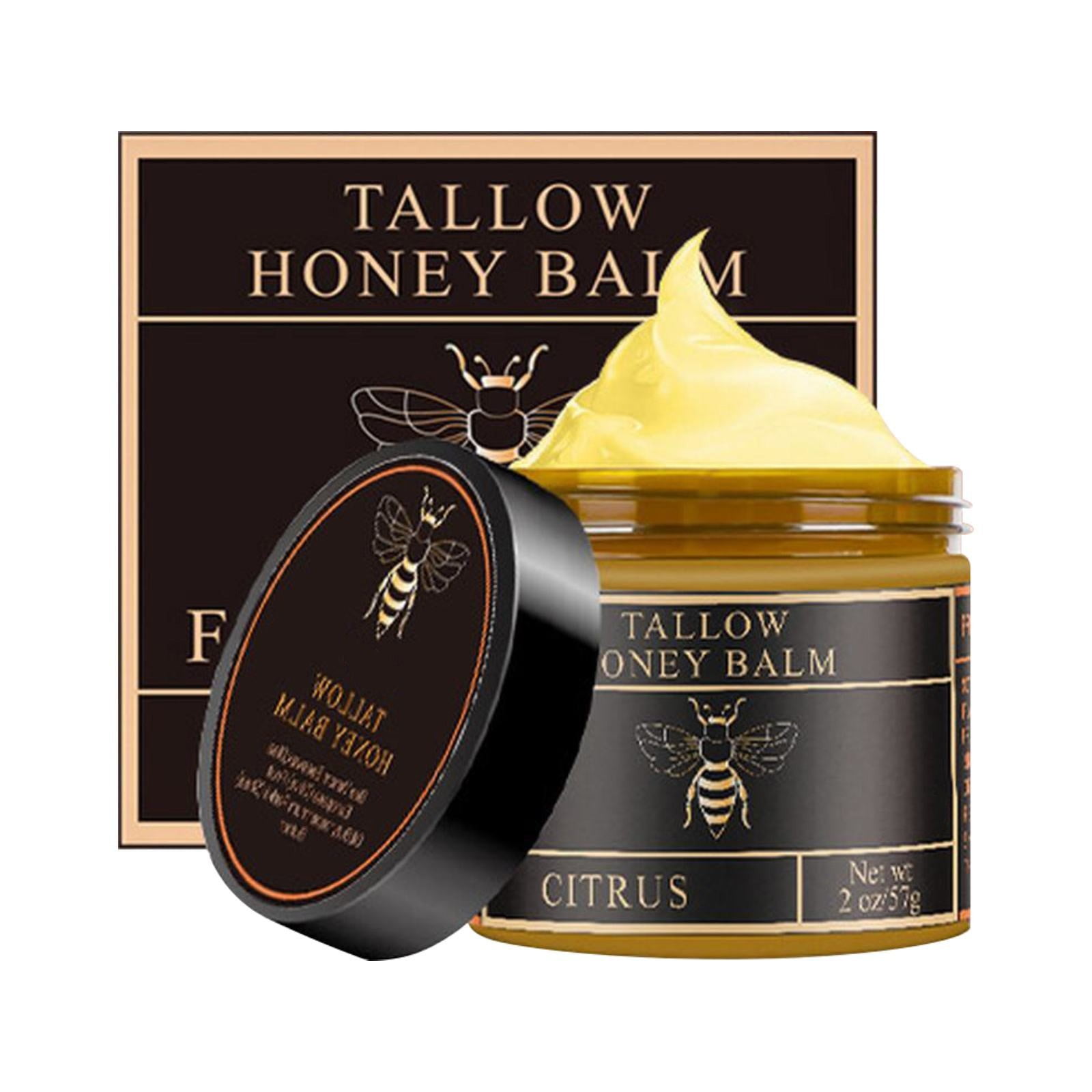 Beef Tallow and Honey Balm for Skin Grass Fed Whipped Beef Tallow With Honey Face Body
