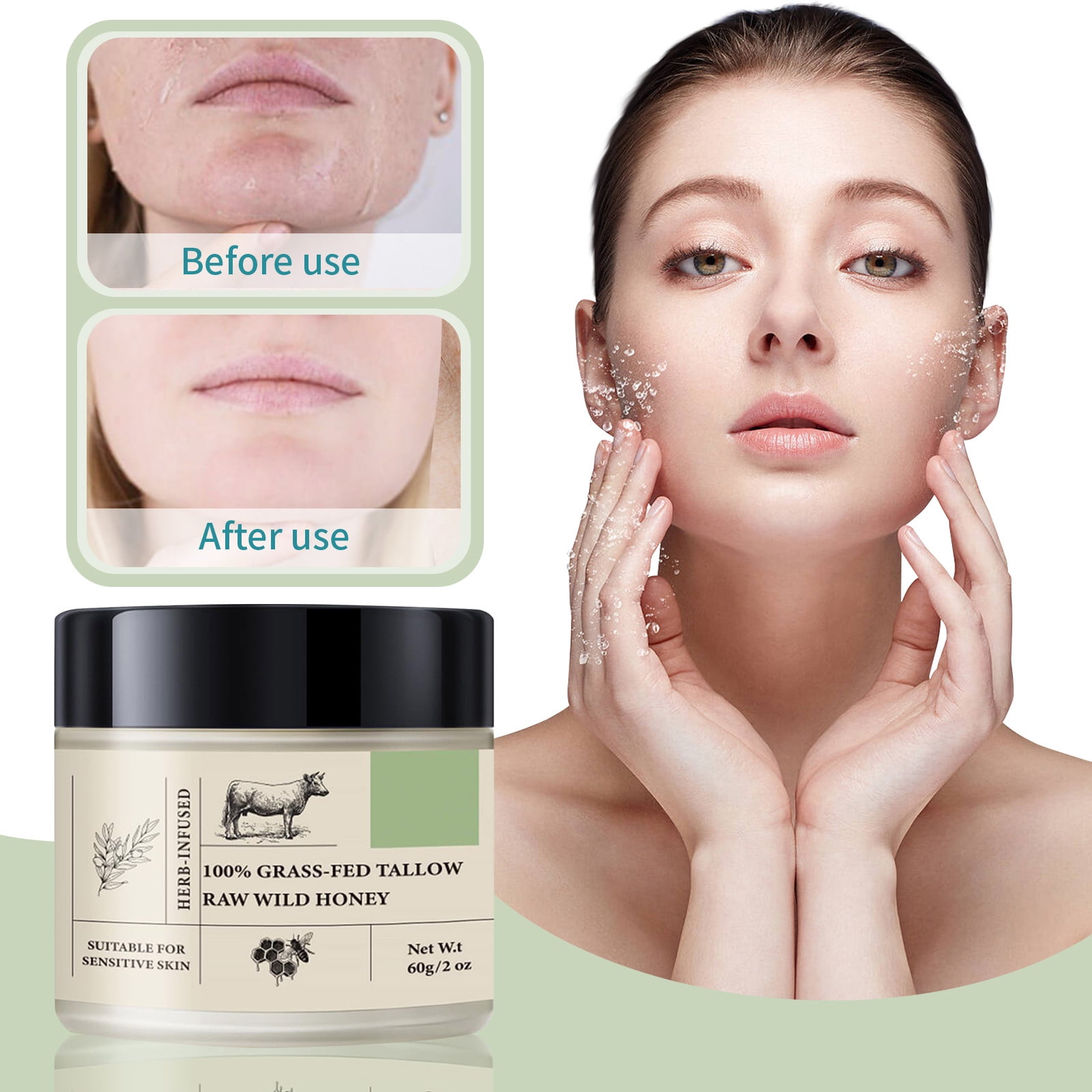 Beef Tallow Honey Moisturizing Cream Moisturizer Facial Care Hydrating