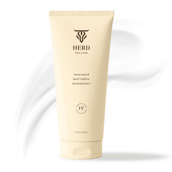 Beef Tallow Moisturizer 7oz Unscented – Grass-Fed Face & Body Cream with Manuka Honey, Colloidal Oat & Hyaluronic Acid