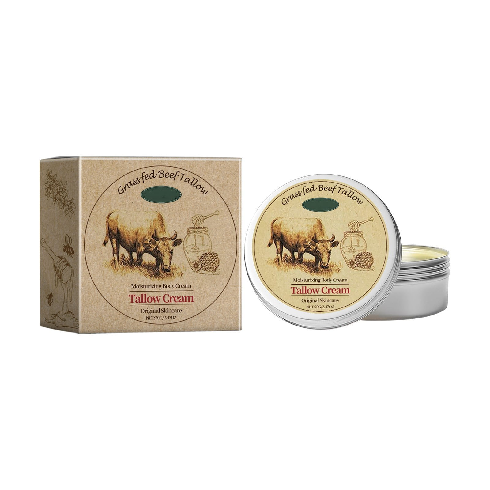 Beef Tallow for Skin Tallow and Honey Balm Organic Beef Tallow Balm for