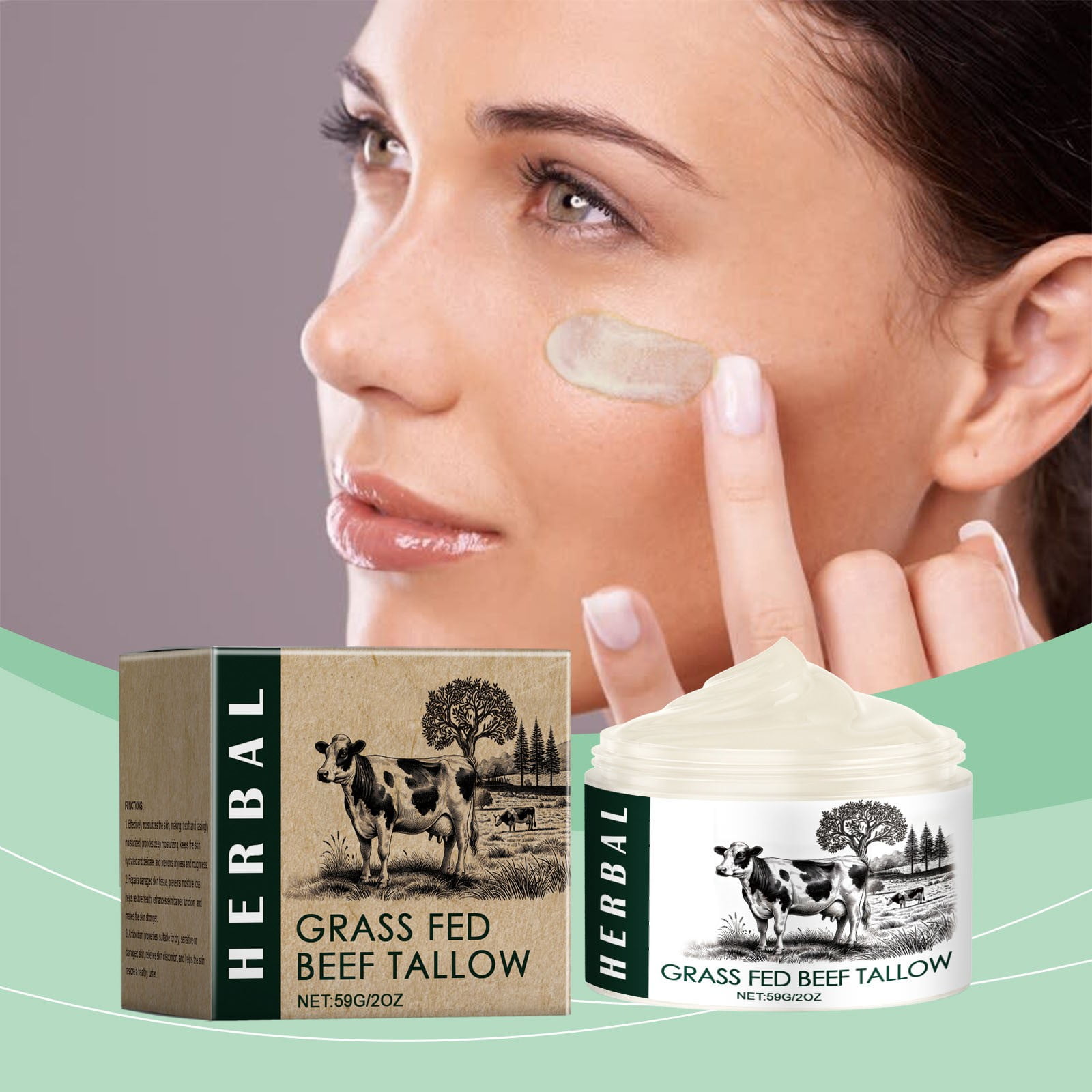 Beef Tallow, Tallow Face Moisturizer, Beef Tallow For Skin, Unscented