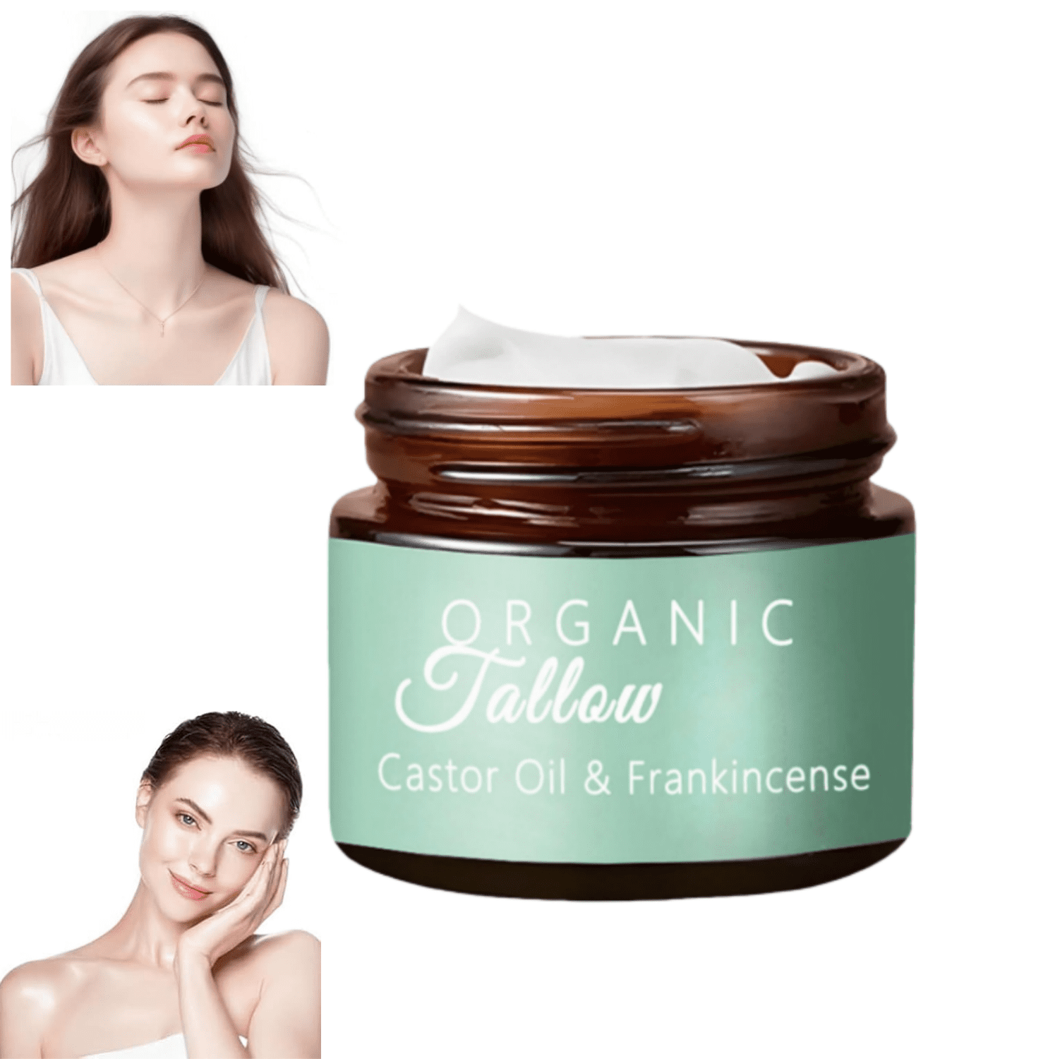 Beef Tallow with Frankincense Oil & Castor oil, 2025 New Organic Beef Tallow Moisturizer for